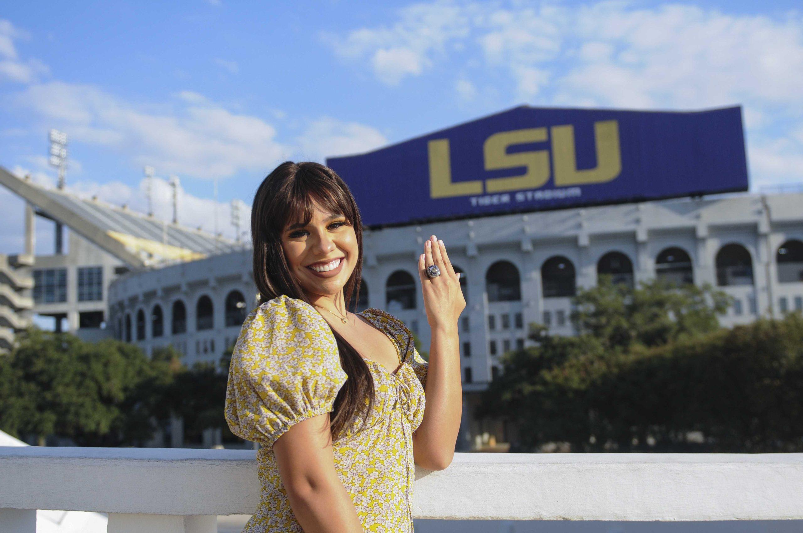 Tiger Band members celebrate 2020 national victory with their own championship rings