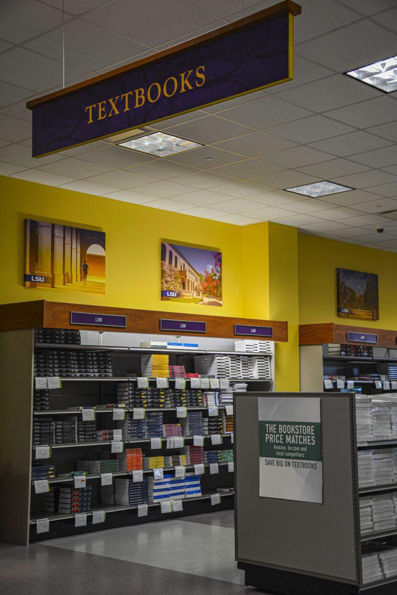 The textbook section sits empty on Tuesday, October 6, 2020 at Barnes and Noble at LSU on 2 Union Square.