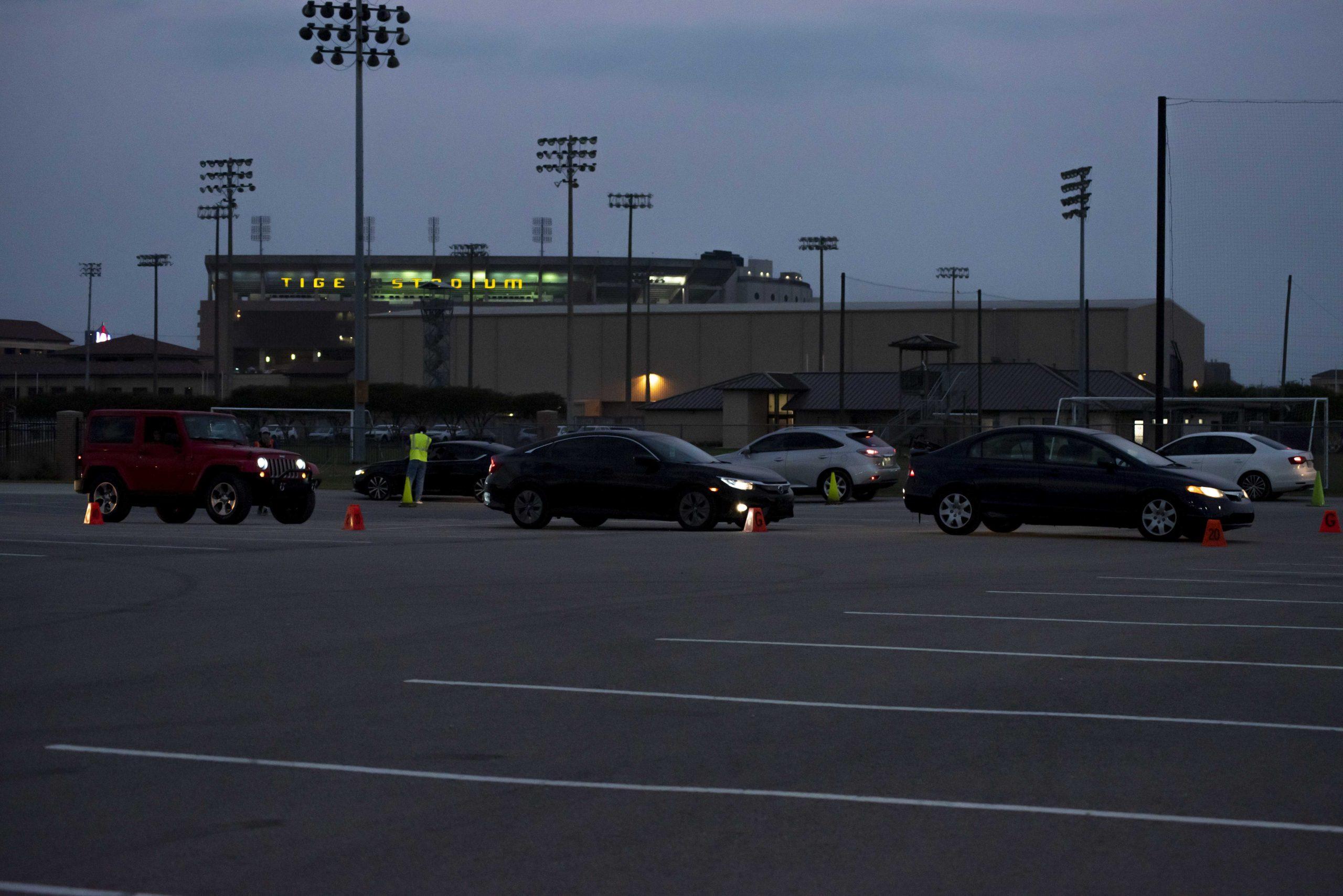 LSU student-led organizations hold drive-in movie series at the UREC