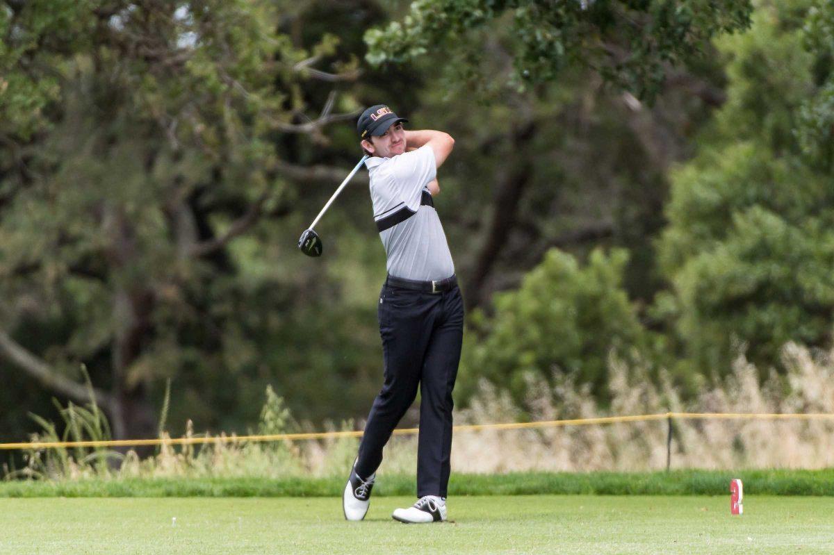 LSU golfer Philip Barbaree in Round 2 of the NCAA Regionals at Stanford University Golf Course.