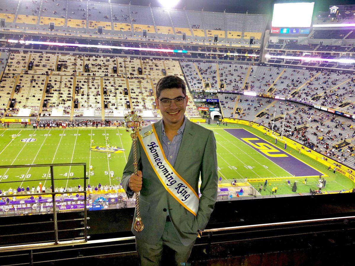 Mass communication senior Justin Lorio was crowned Homecoming King Oct. 24, 2020.