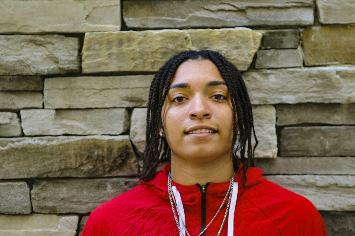 Bussiness management sophomore Domonique Davis, founder of the Black Student-Athlete Association, smiles for picture before interview on Monday, Oct. 5, 2020 at the Ion apartments on West Chime Street.