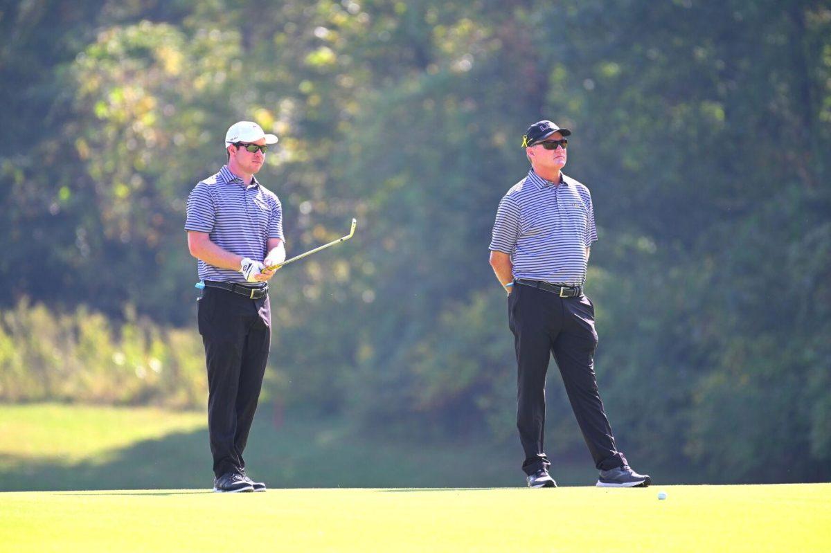 Chuck (right) and Trey Winstead (left), LSU golf's father-son, coach-player duo, share a love of golf.&#160;