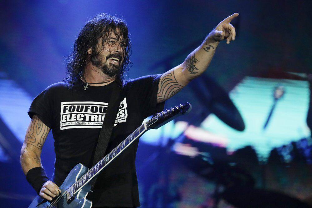 FILE - In this Sept. 29, 2019, file photo, Dave Grohl of the band Foo Fighters performs at the Rock in Rio music festival in Rio de Janeiro, Brazil. The band made this year&#8217;s list of nominees to the Rock and Roll Hall of Fame. The class of 2021 will be announced in May. (AP Photo/Leo Correa, File)