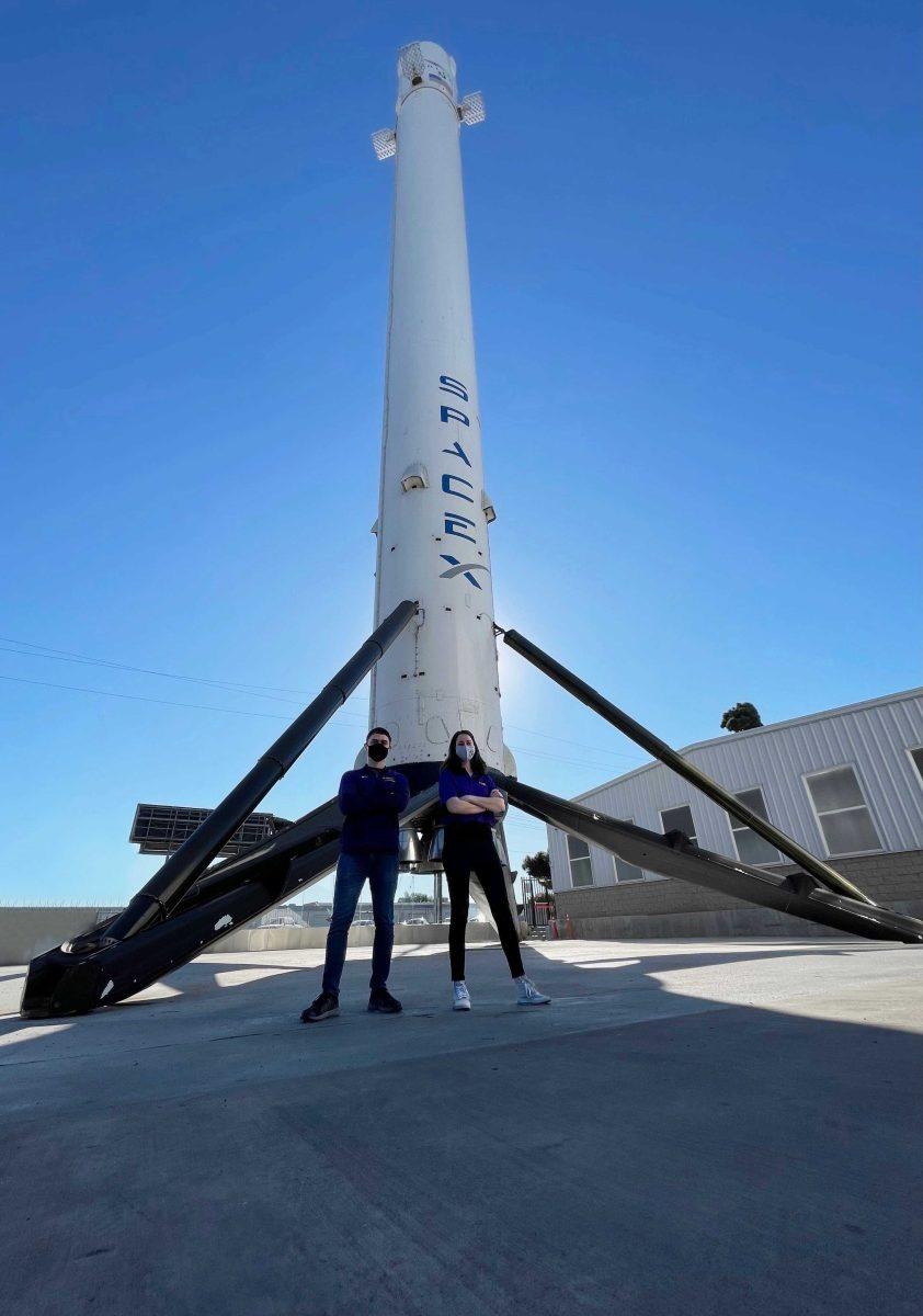 LSU medical physics students Jared Taylor and Nousha Afshari at SpaceX