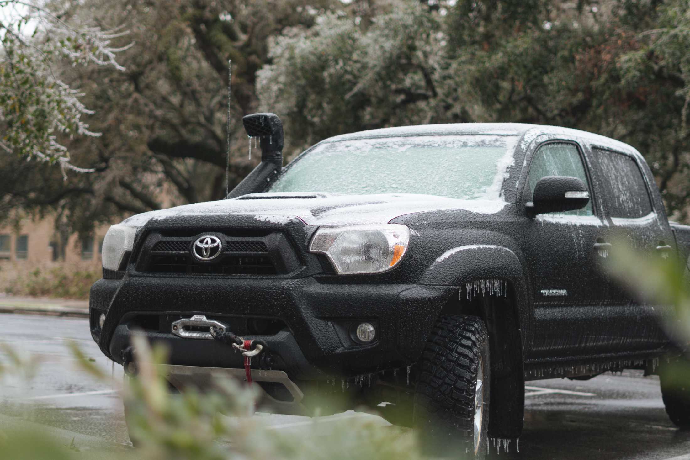 PHOTOS: LSU cancels school Monday due to winter weather mix