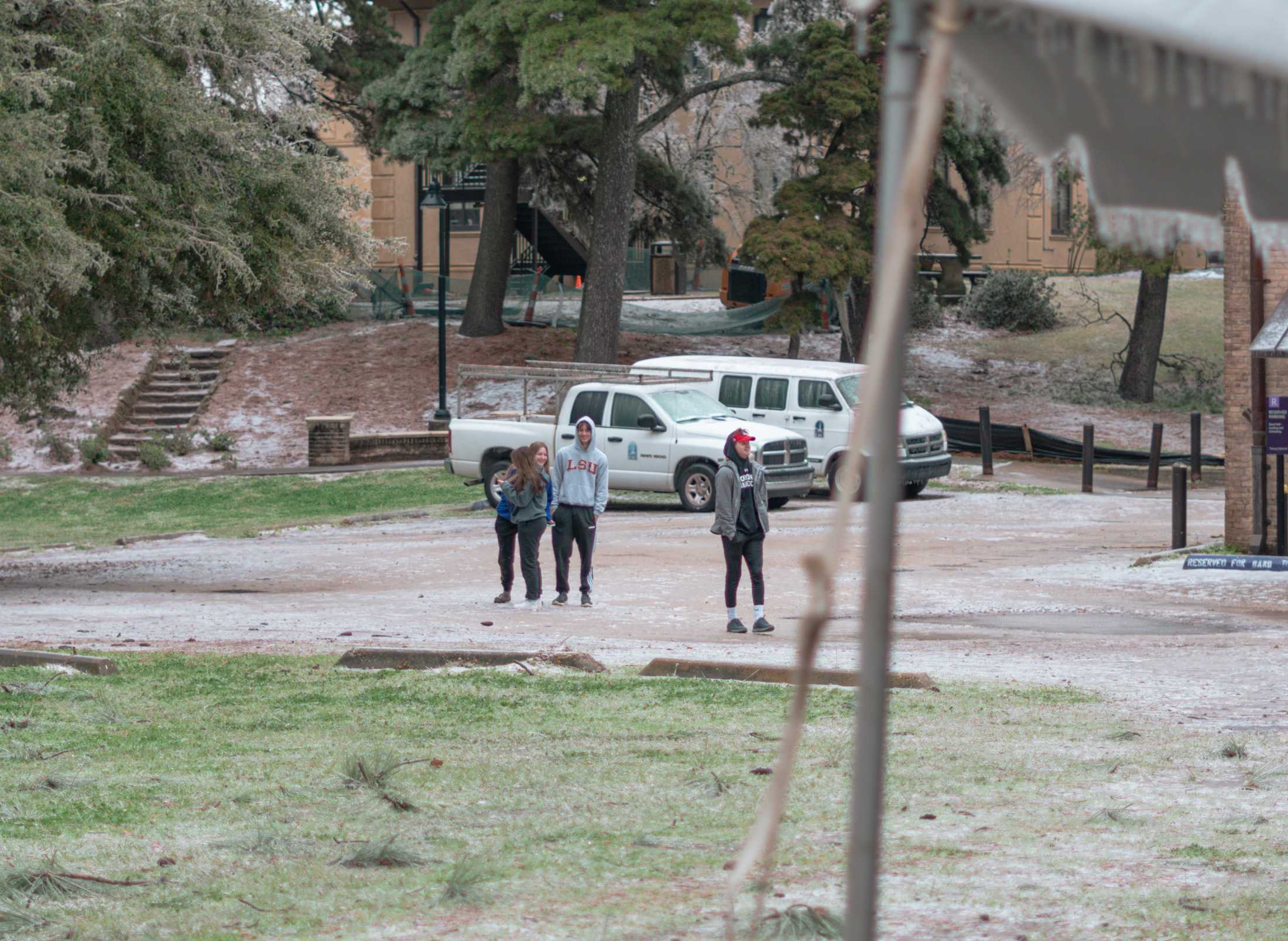 PHOTOS: LSU cancels school Monday due to winter weather mix