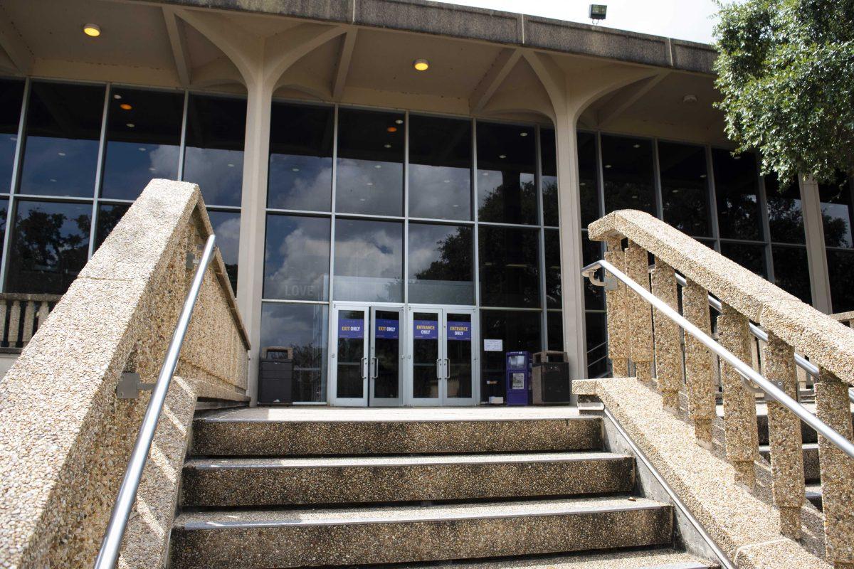 The entrance to the Student Union lies quiet on Friday, Sept. 5, 2020 on LSU's campus.