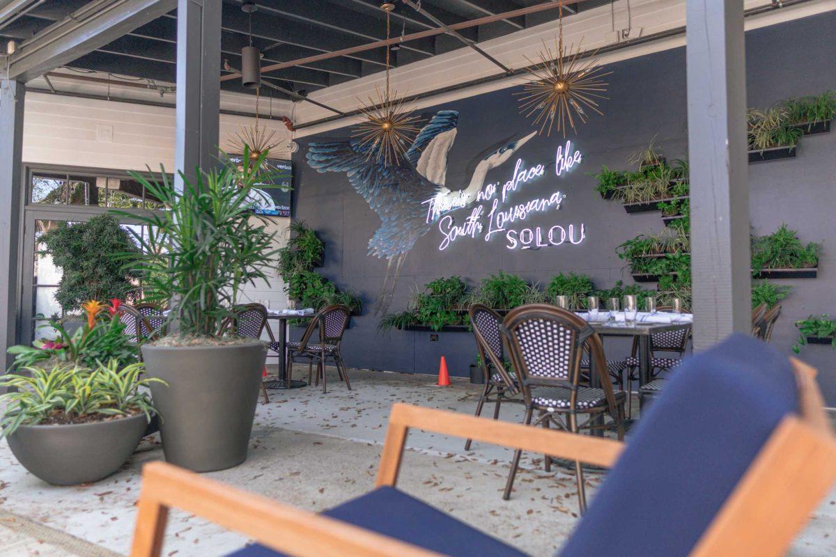 A neon sign adds hangs on the wall on March 18, 2021 in the So Lou patio at 2112 Perkins Palm Ave in Baton Rouge.