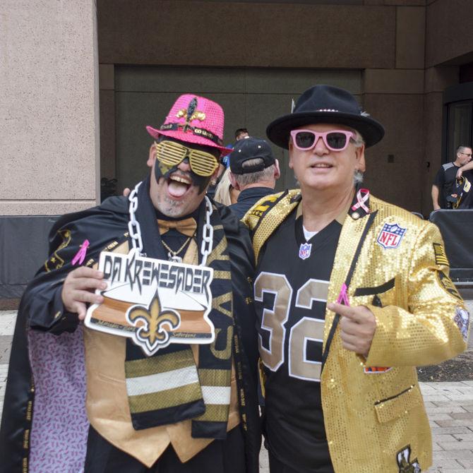 Saints fans tailgate before the Saints 52-38 win over the Detroit Lions on Sunday, Oct. 15, 2017, at the Mercedes-Benz Superdome in New Orleans.