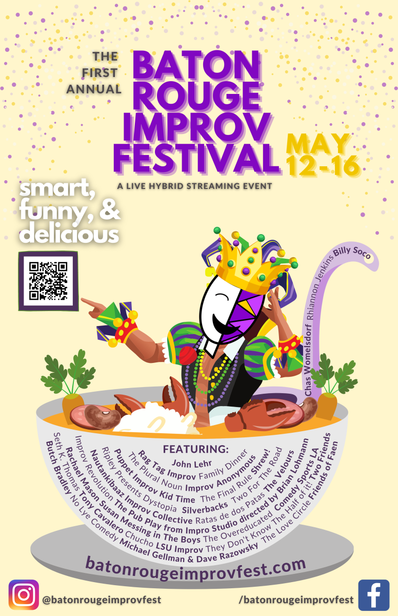 Official poster for the first-ever Baton Rouge Improv Festival.