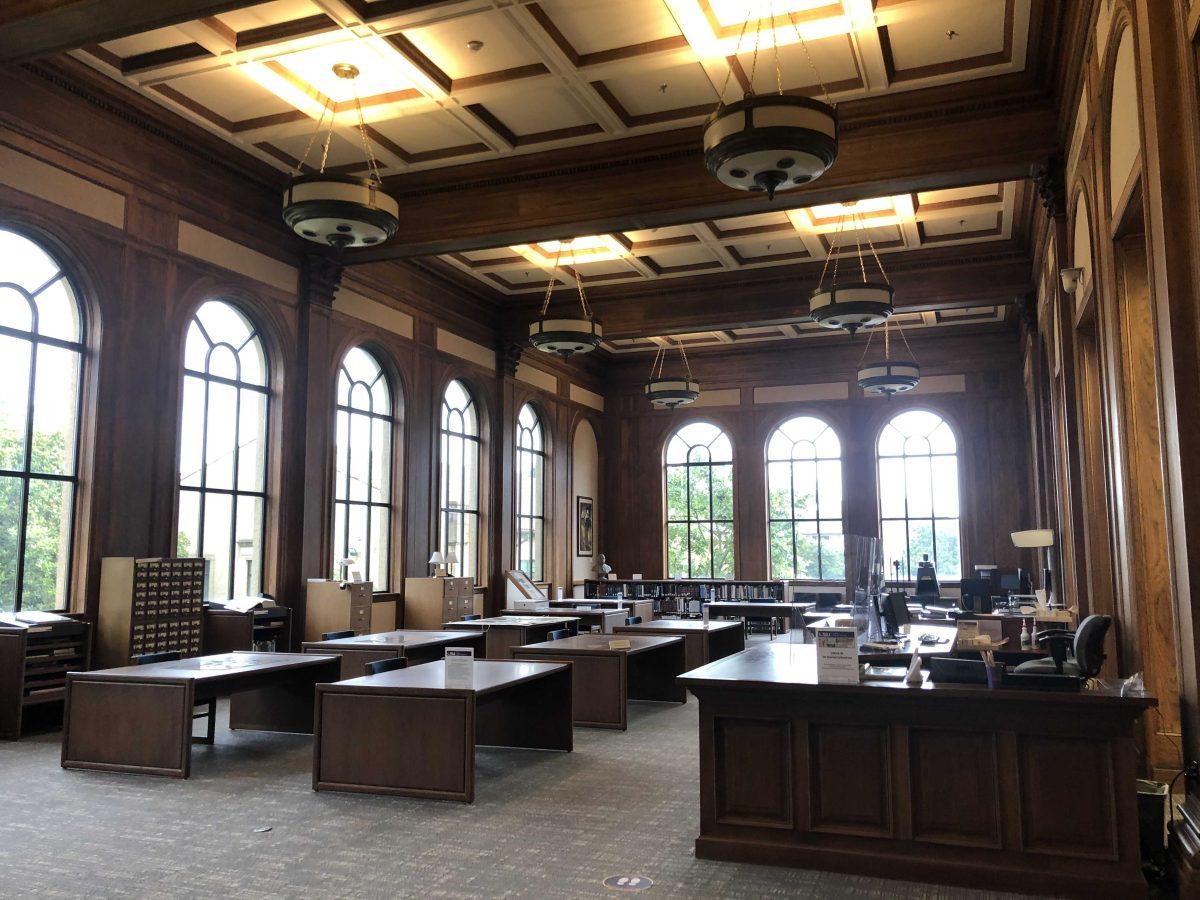 The Hill Memorial Library's reading room.