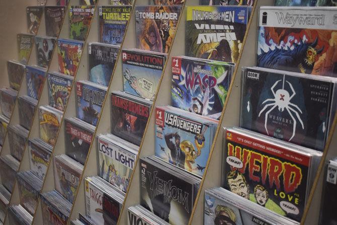 Louisiana Double Play displays its most popular comics in the front of the store on Jan. 13, 2017, at the corner of South Sherwood Forest Boulevard and West Bricksome Avenue.