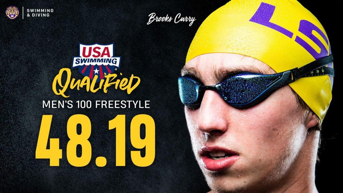 LSU swimmer Brooks Curry. Courtesy LSU Athletics