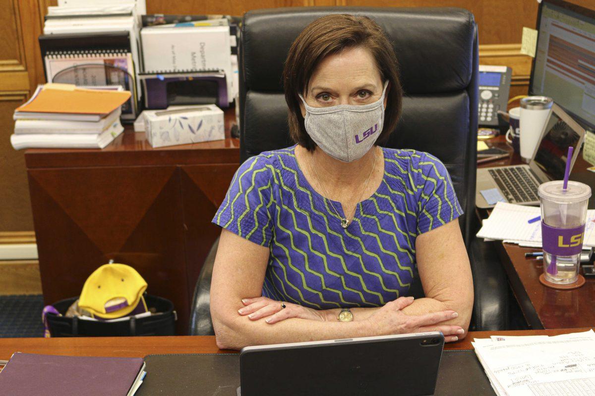 LSU's Provost, Dr. Stacia Haynie, sits in her office on Friday, Sep. 18, 2020 at Thomas Boyd Hall.