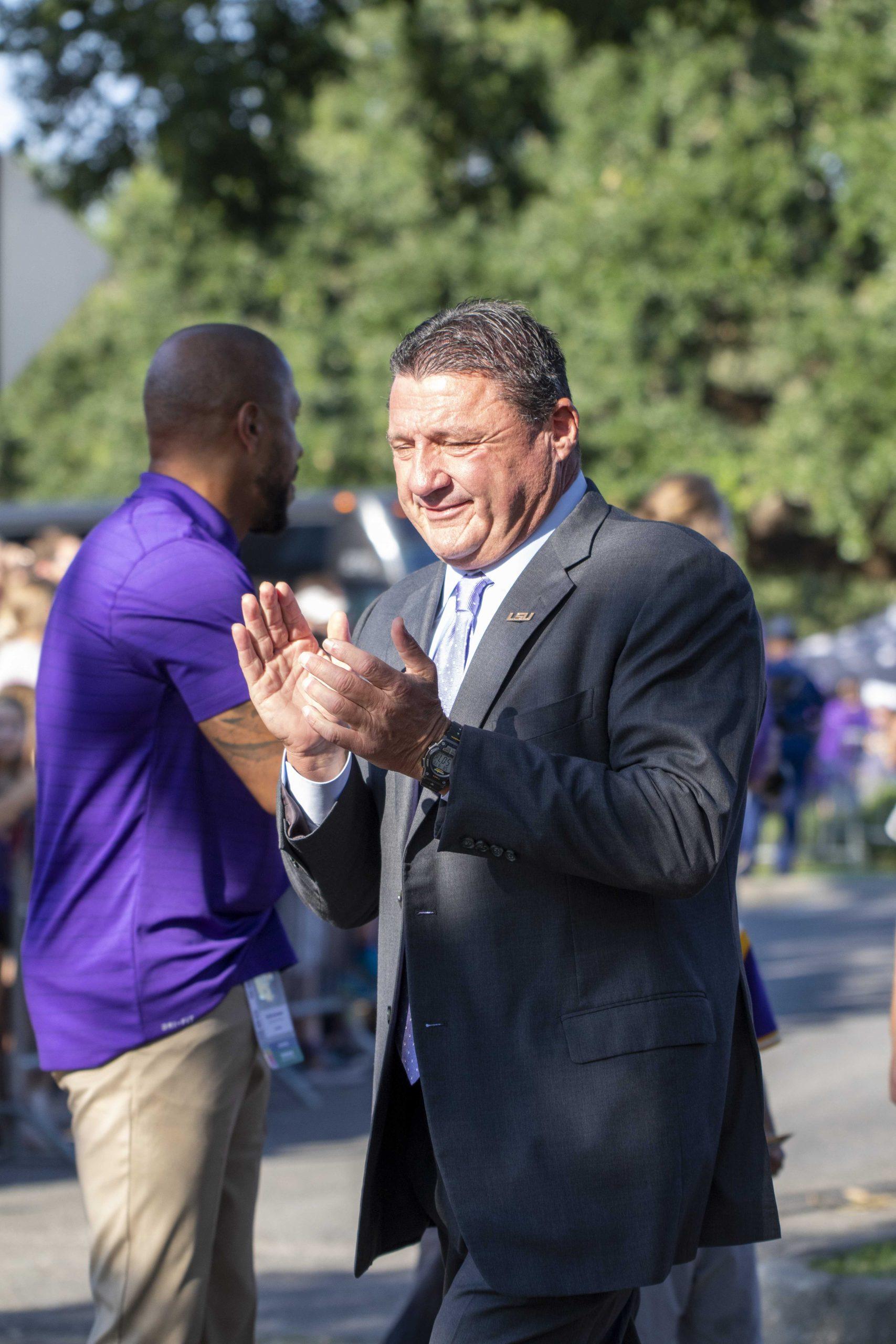 PHOTOS: LSU marches down Victory Hill before football game against McNeese