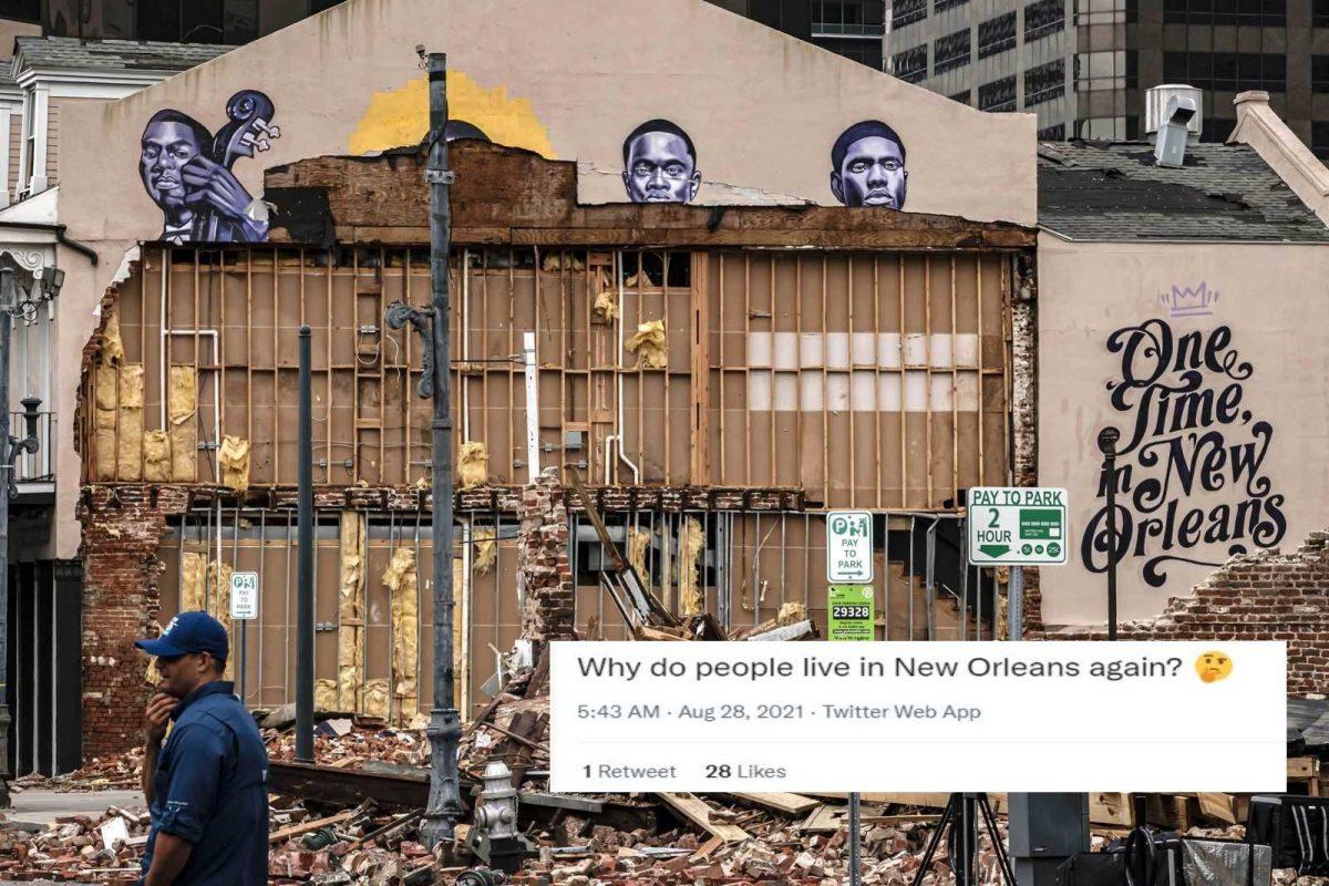 The historic Karnofsky shop, where Louis Armstrong once worked, lies in ruins in New Orleans' Central Business District on August 30.