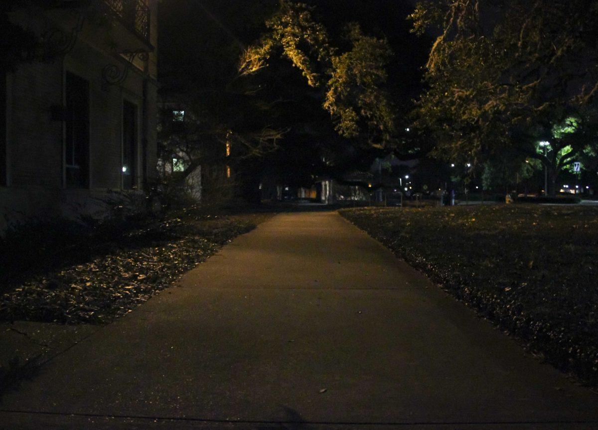 An empty street sits Tuesday, February 9, 2021 on Field House Drive in Baton Rouge.