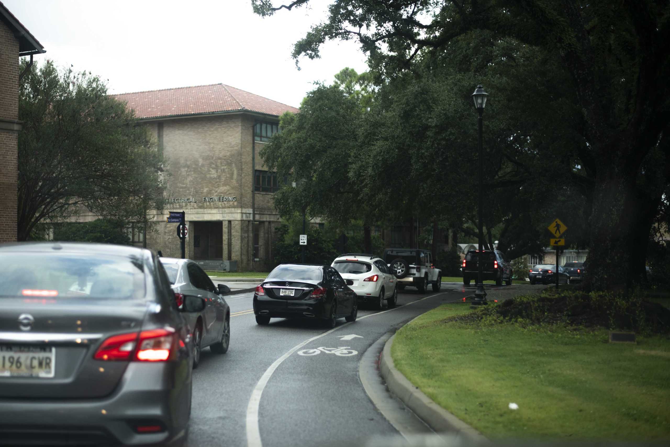 PHOTOS: Flooding from Tropical Depression Nicholas causes distress for students parked on campus