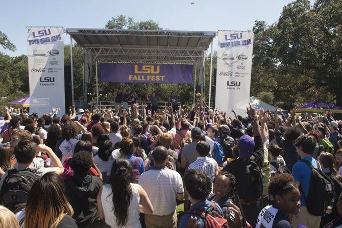 Students attend Fall Fest on Friday, Oct. 02, 2015 in LSU Parade Grounds.