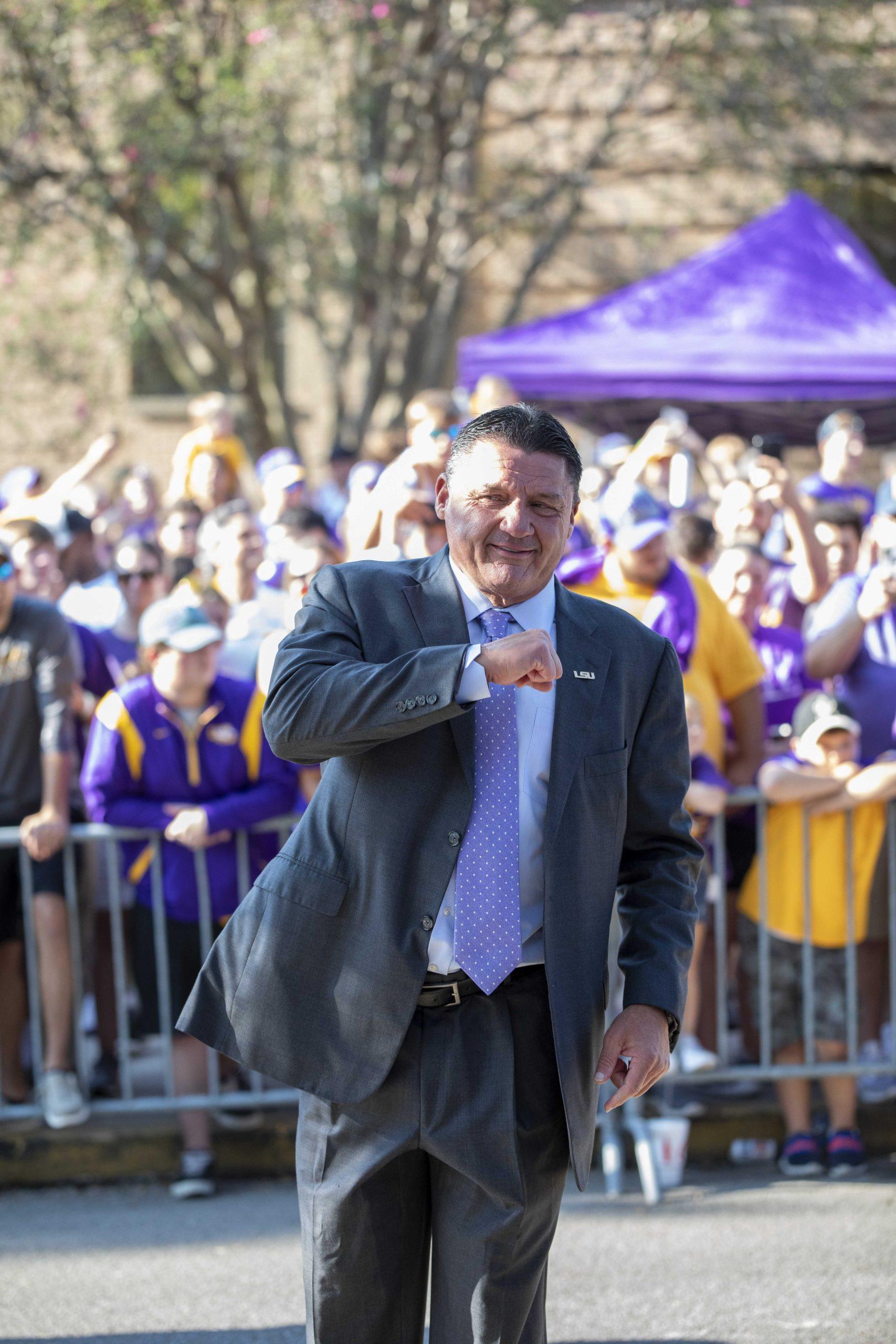 PHOTOS: LSU marches down Victory Hill before football game against McNeese