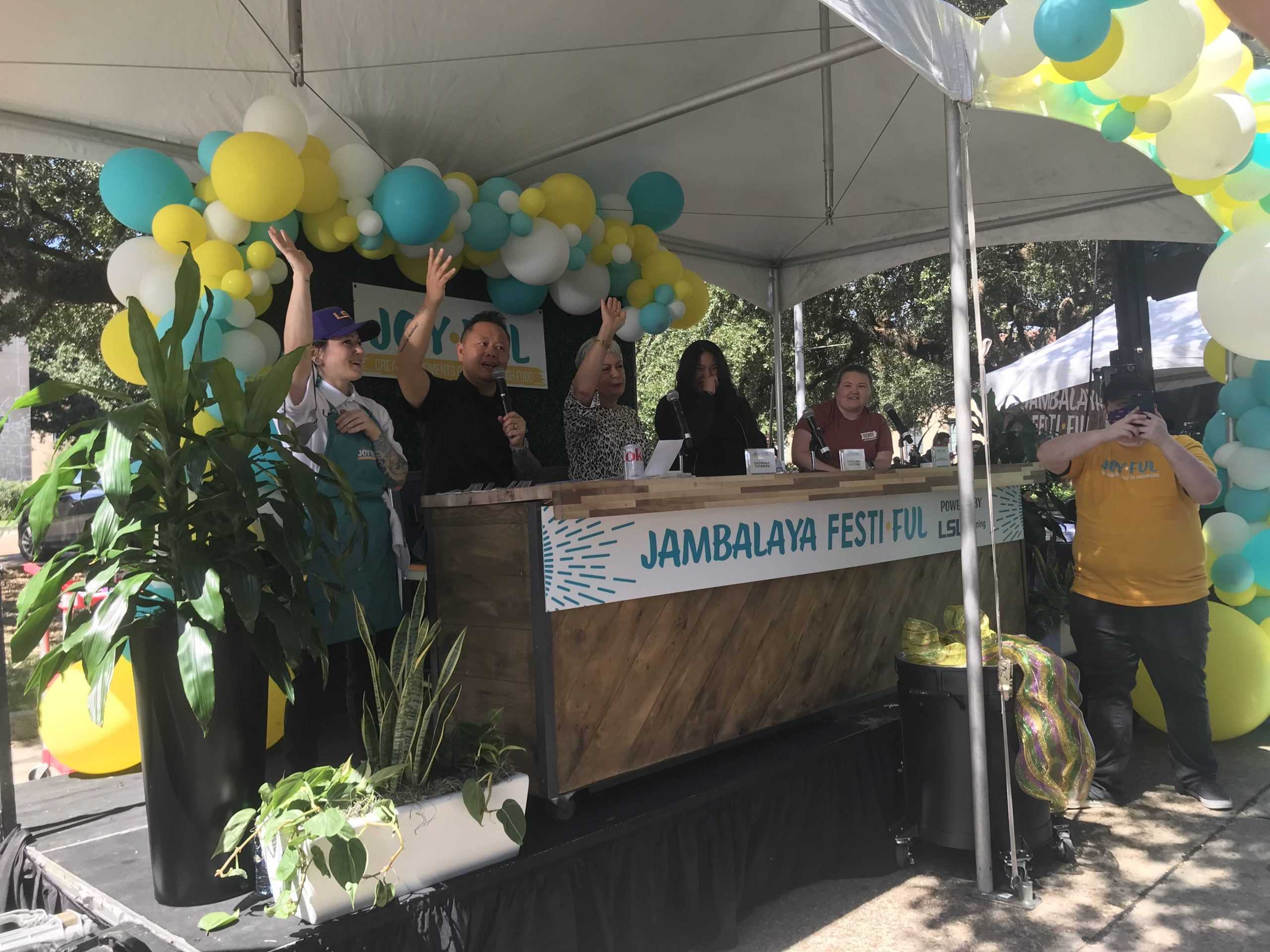 Students gather on LSU's campus at the country's largest street food festival