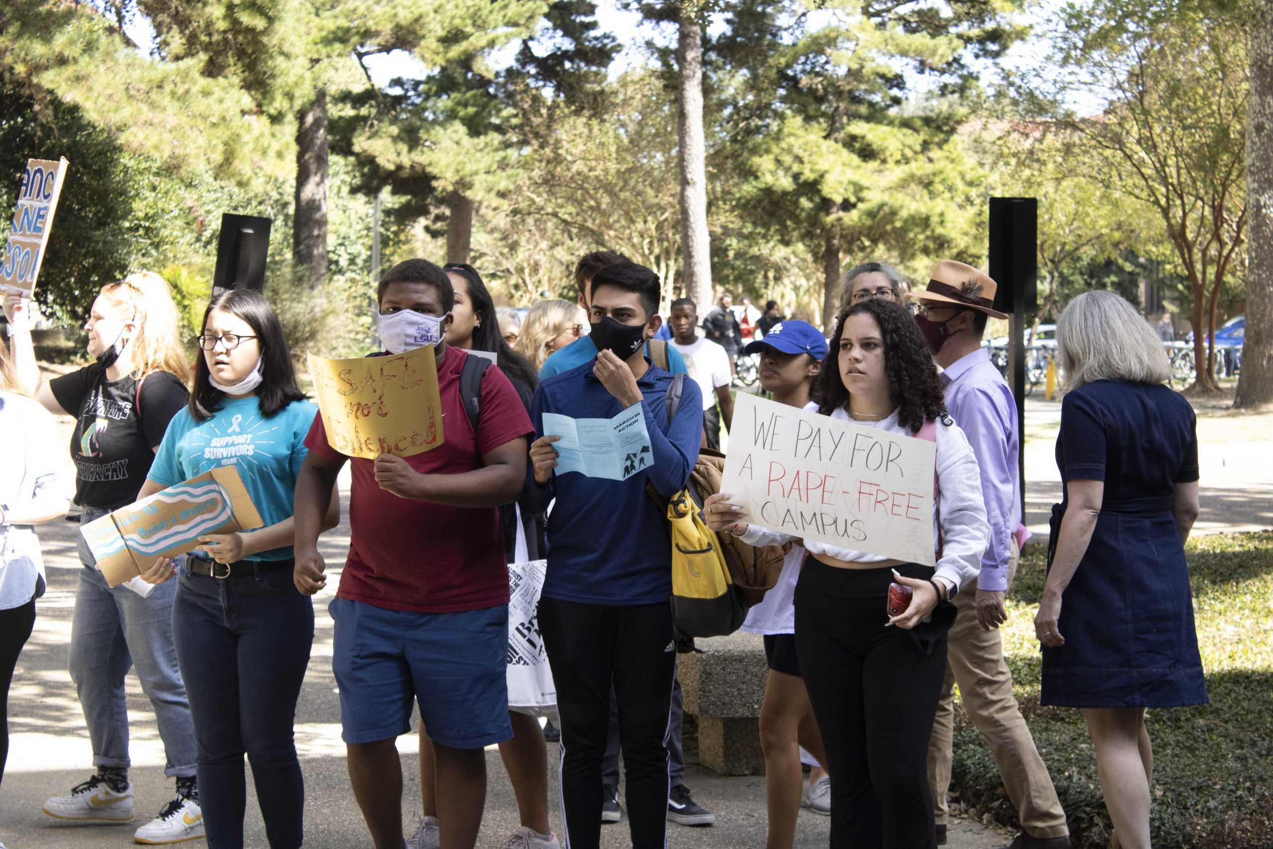 Students protest LSU's handling of former French student accused of rape: 'Safe not silenced'