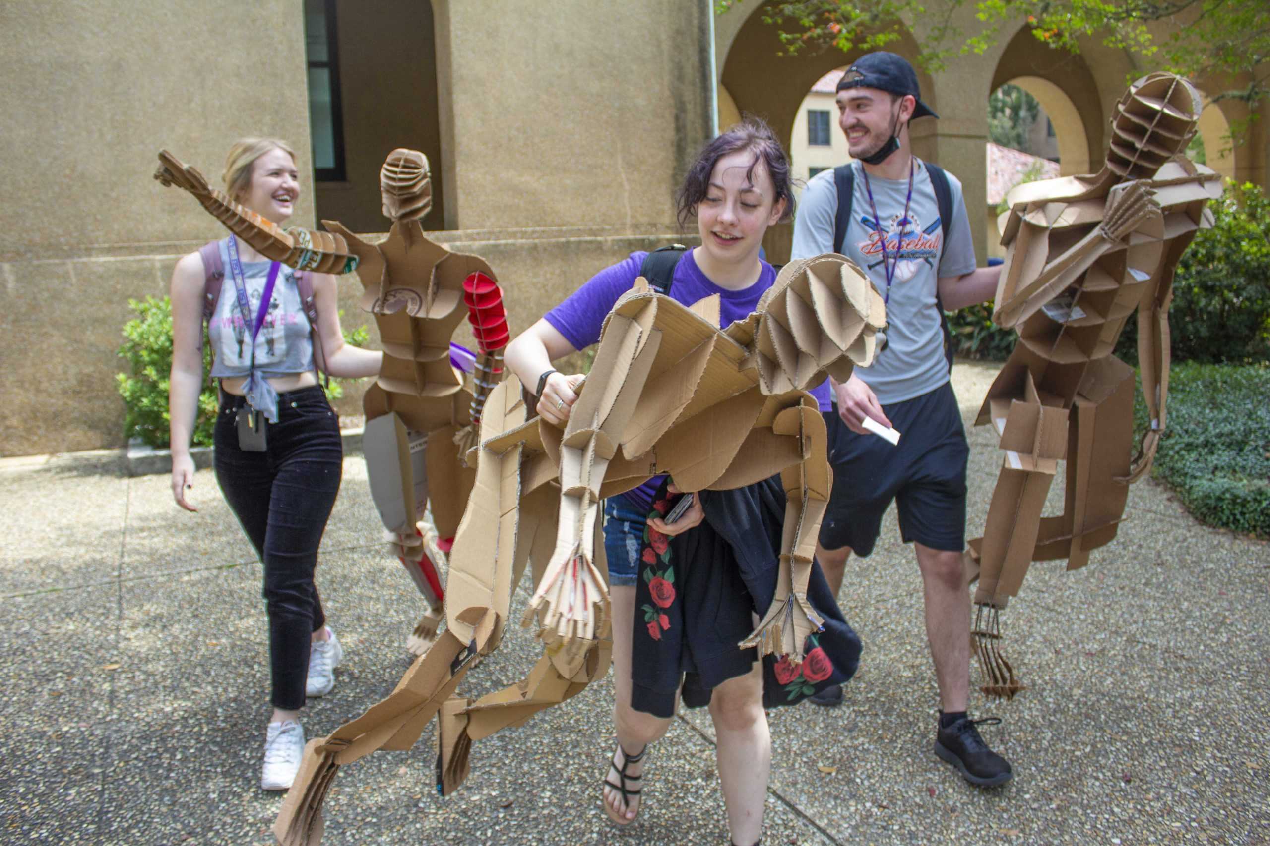 PHOTOS: Architecture students create cardboard clones, placed in Atkinson Hall