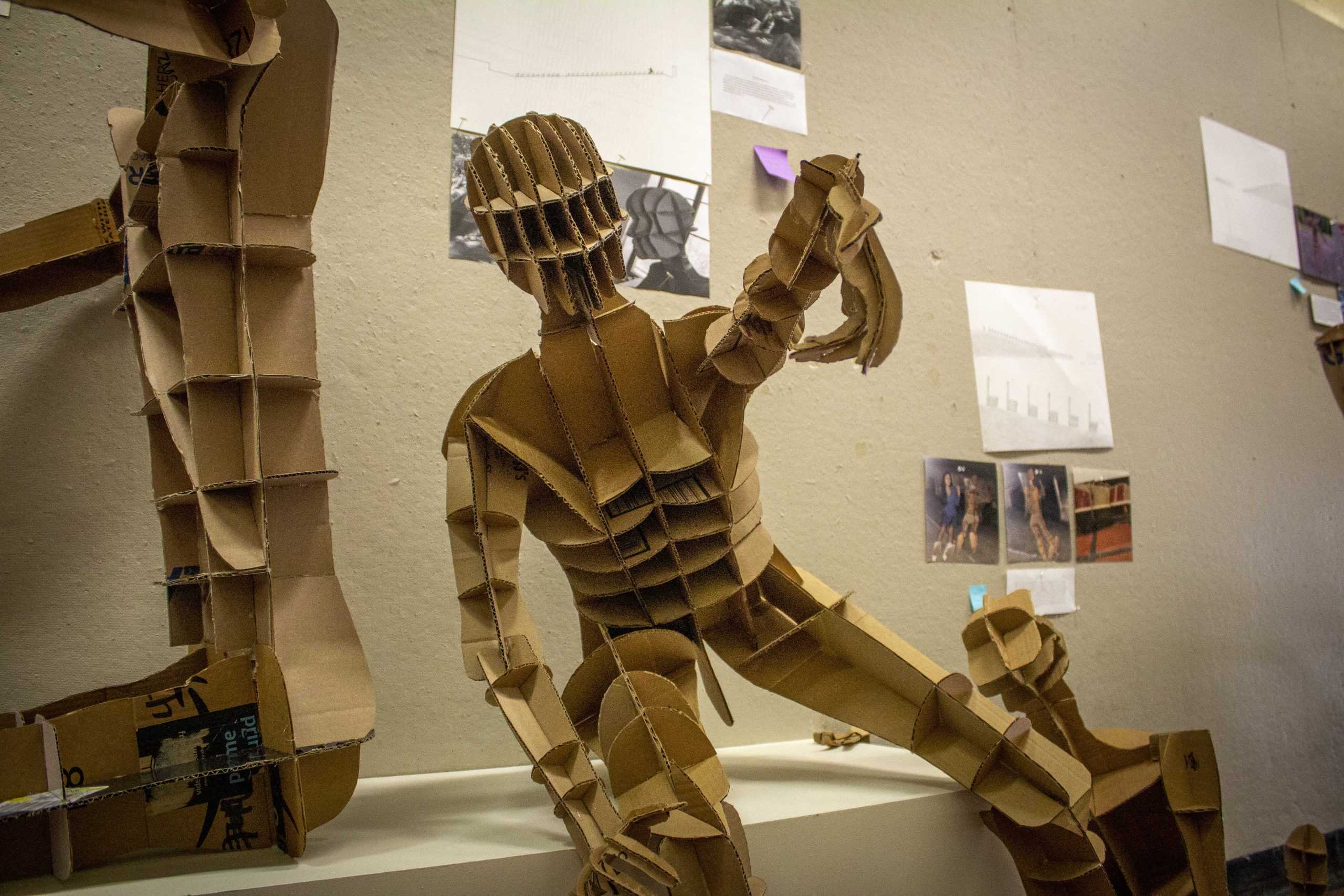 PHOTOS: Architecture students create cardboard clones, placed in Atkinson Hall