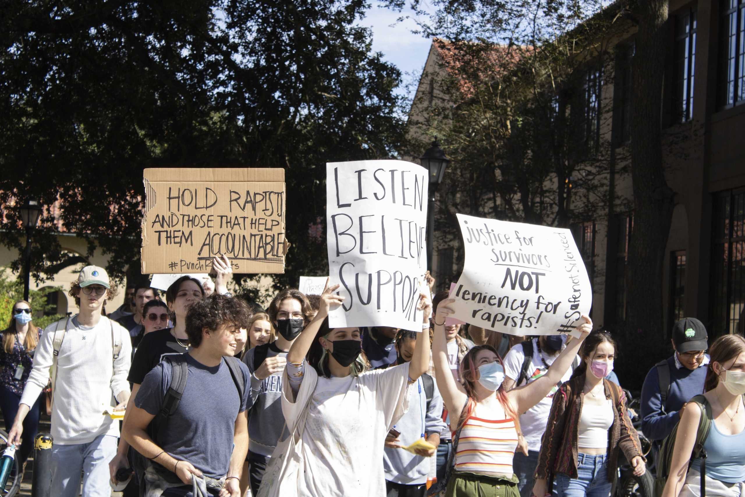 Students protest LSU's handling of former French student accused of rape: 'Safe not silenced'