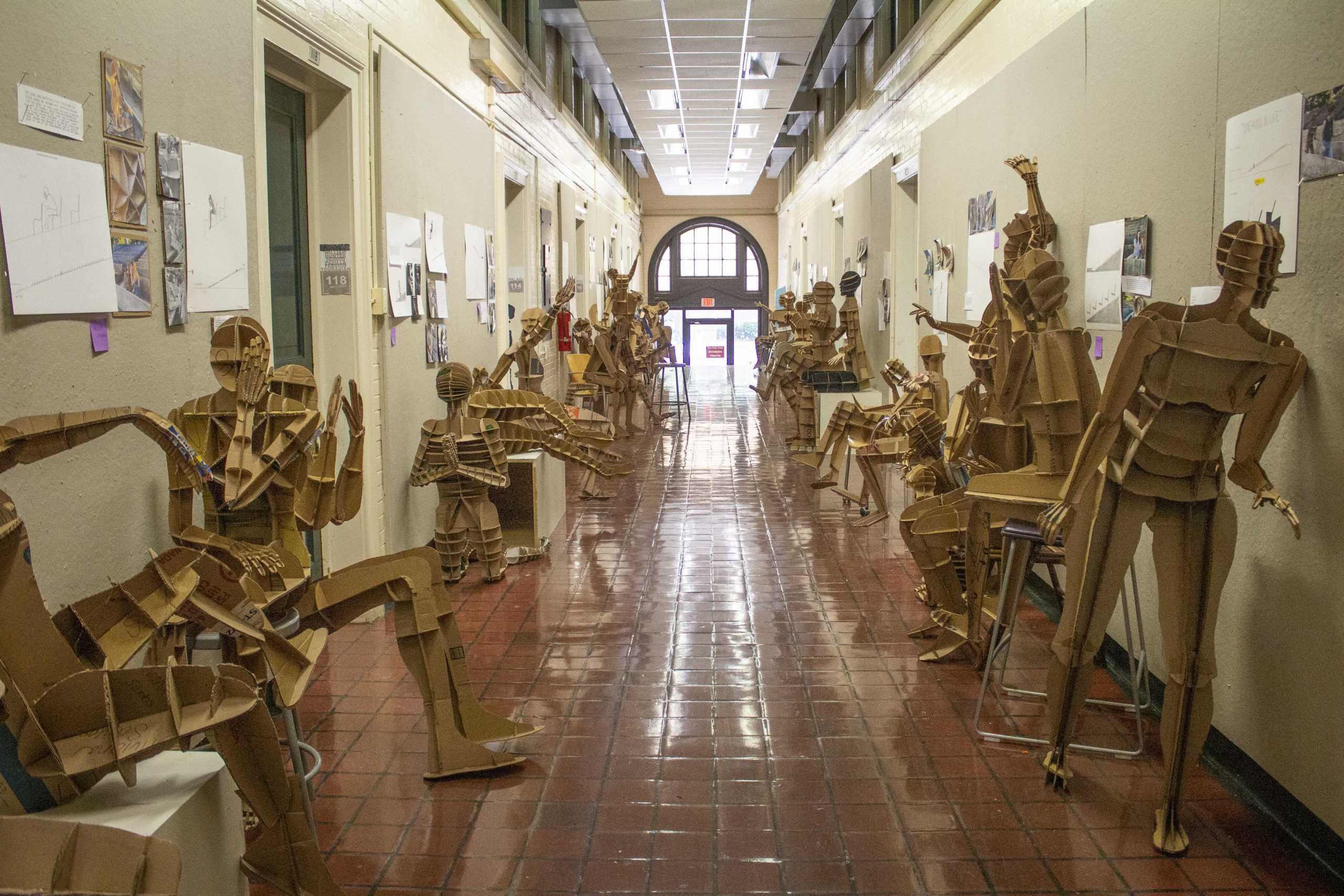 PHOTOS: Architecture students create cardboard clones, placed in Atkinson Hall