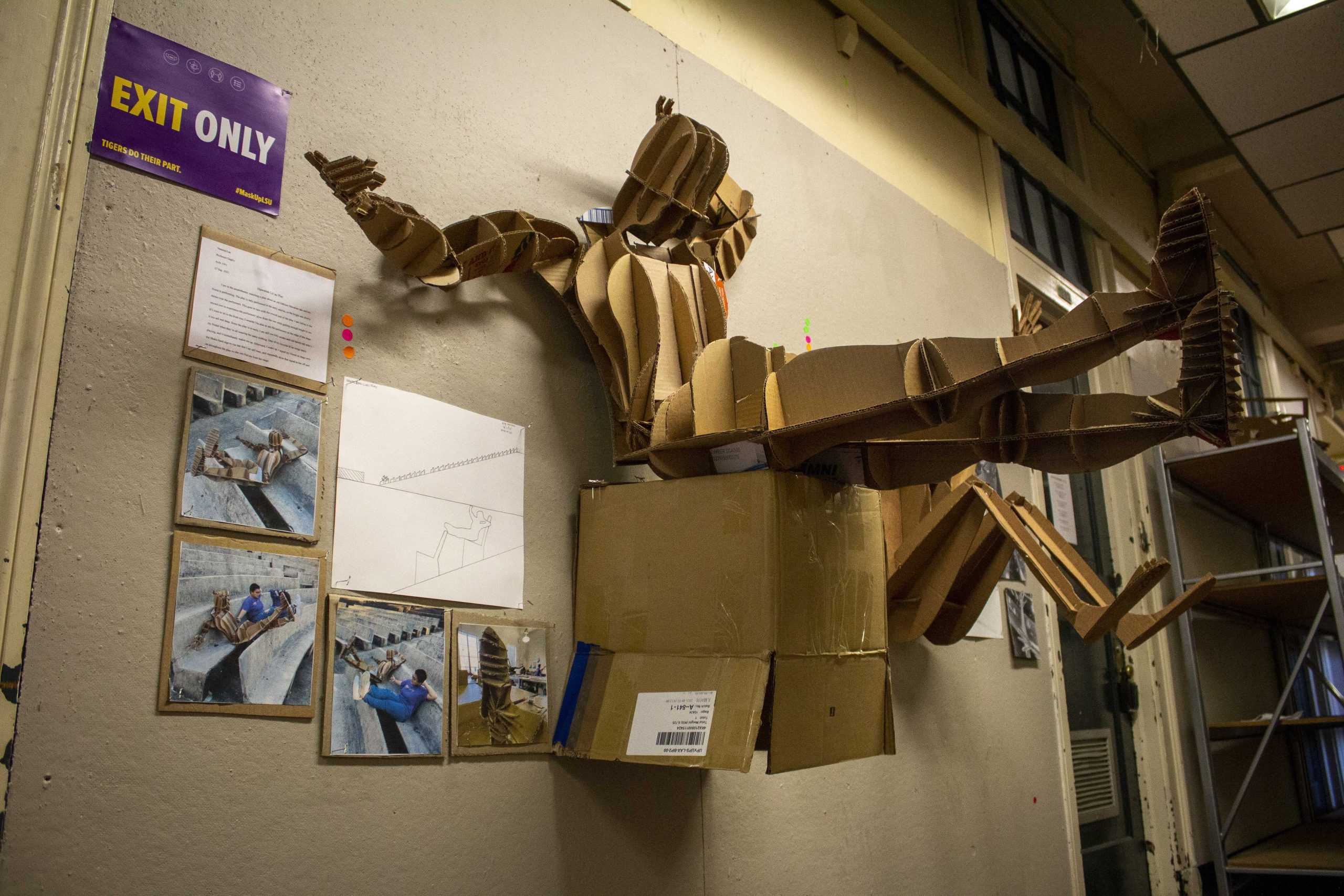 PHOTOS: Architecture students create cardboard clones, placed in Atkinson Hall