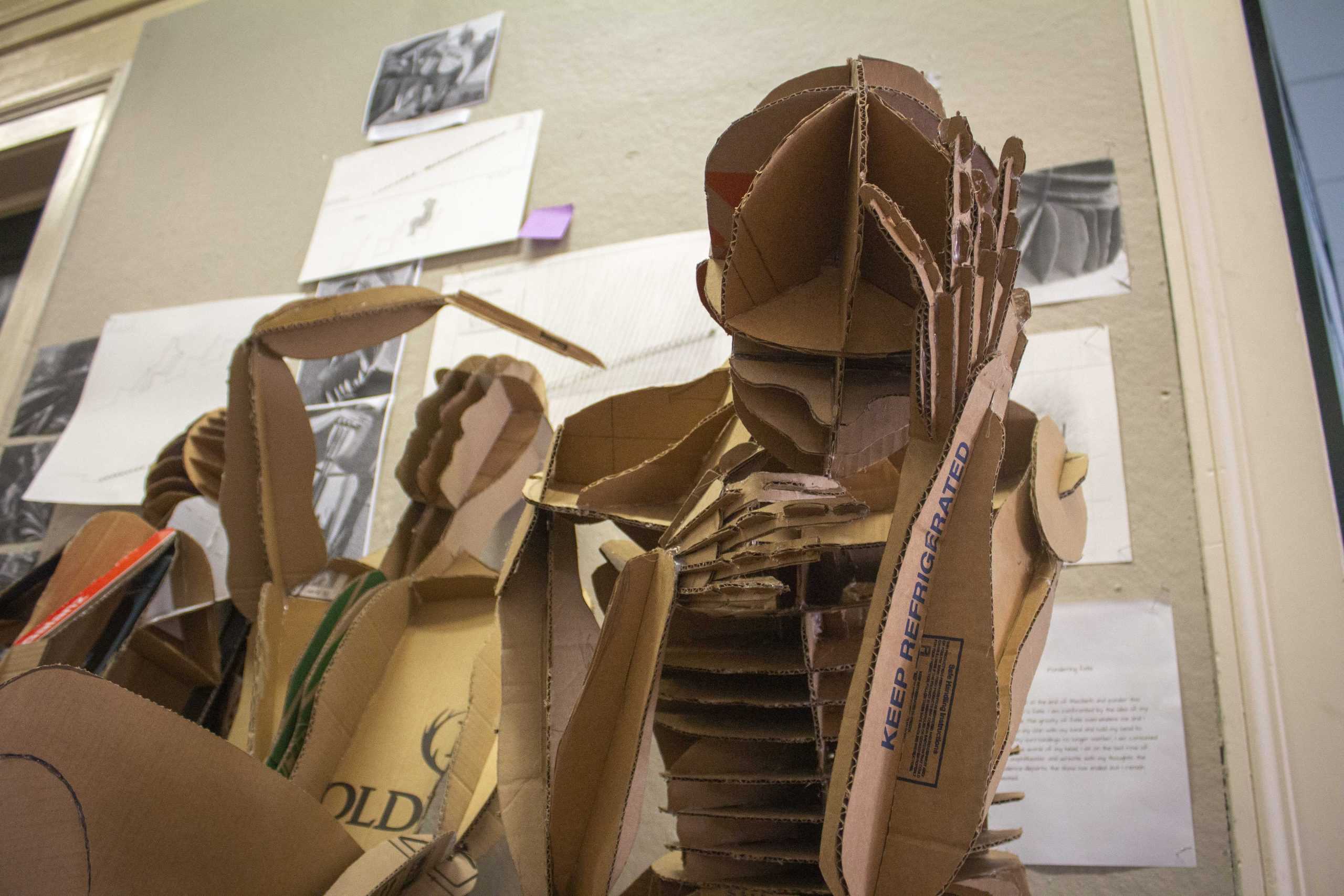 PHOTOS: Architecture students create cardboard clones, placed in Atkinson Hall