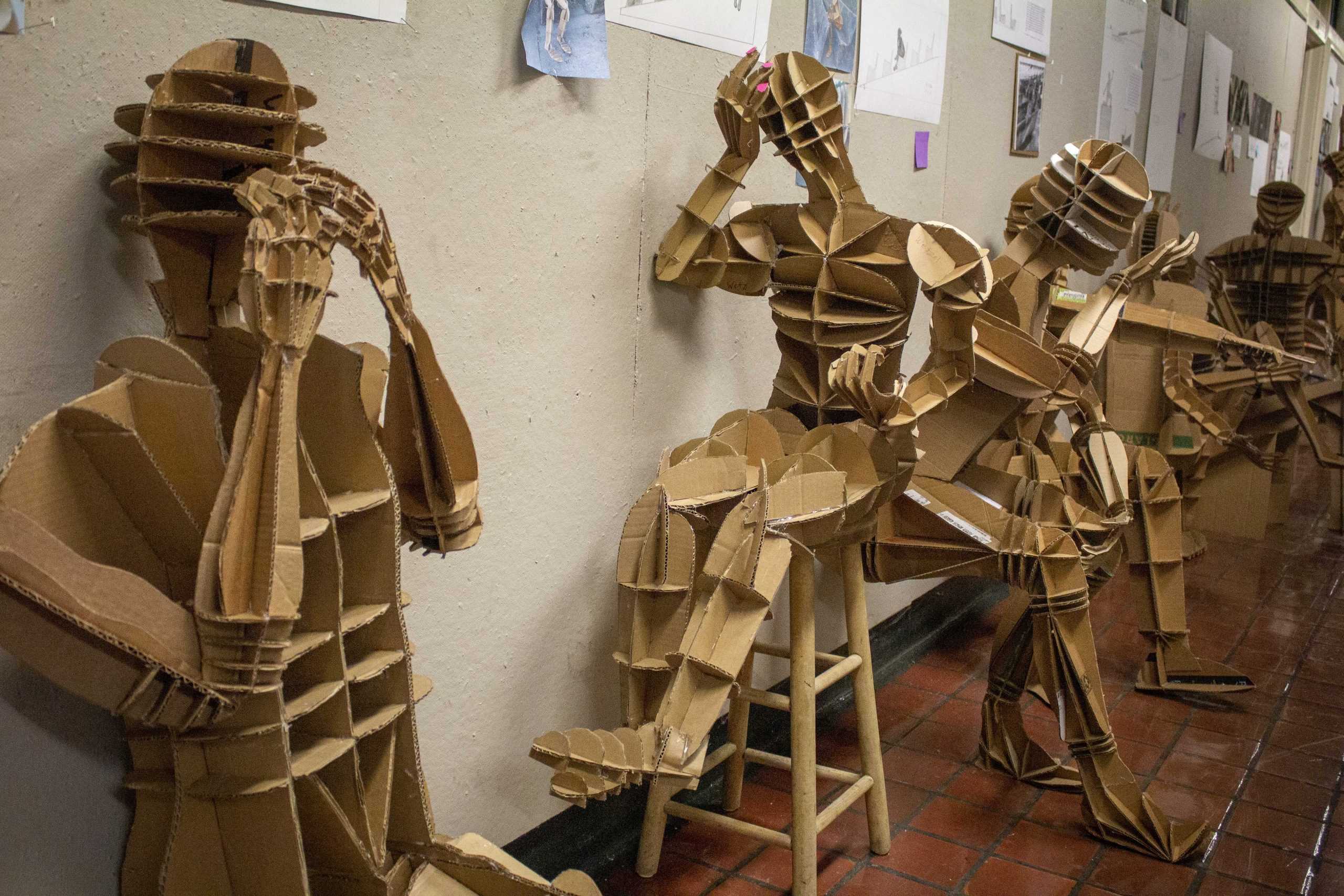 PHOTOS: Architecture students create cardboard clones, placed in Atkinson Hall