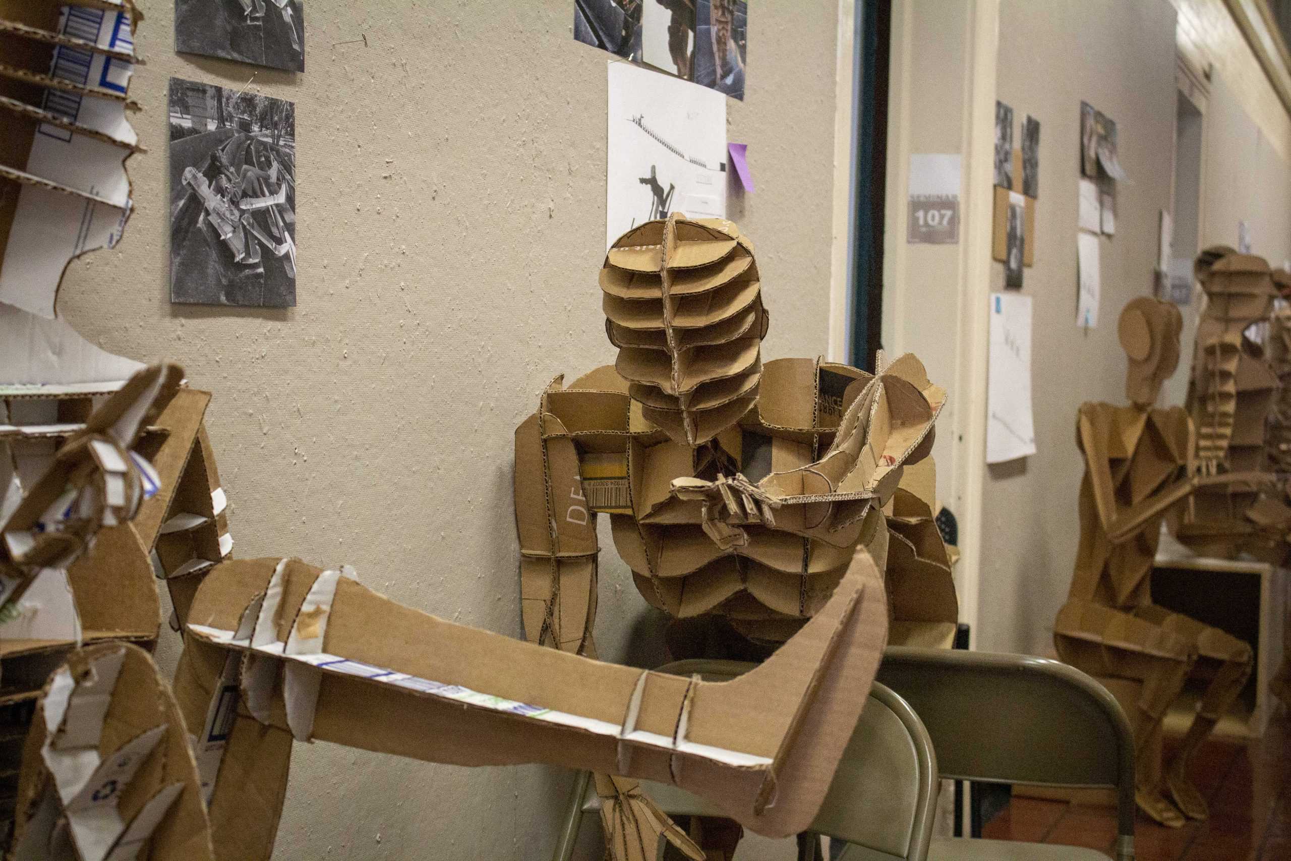 PHOTOS: Architecture students create cardboard clones, placed in Atkinson Hall