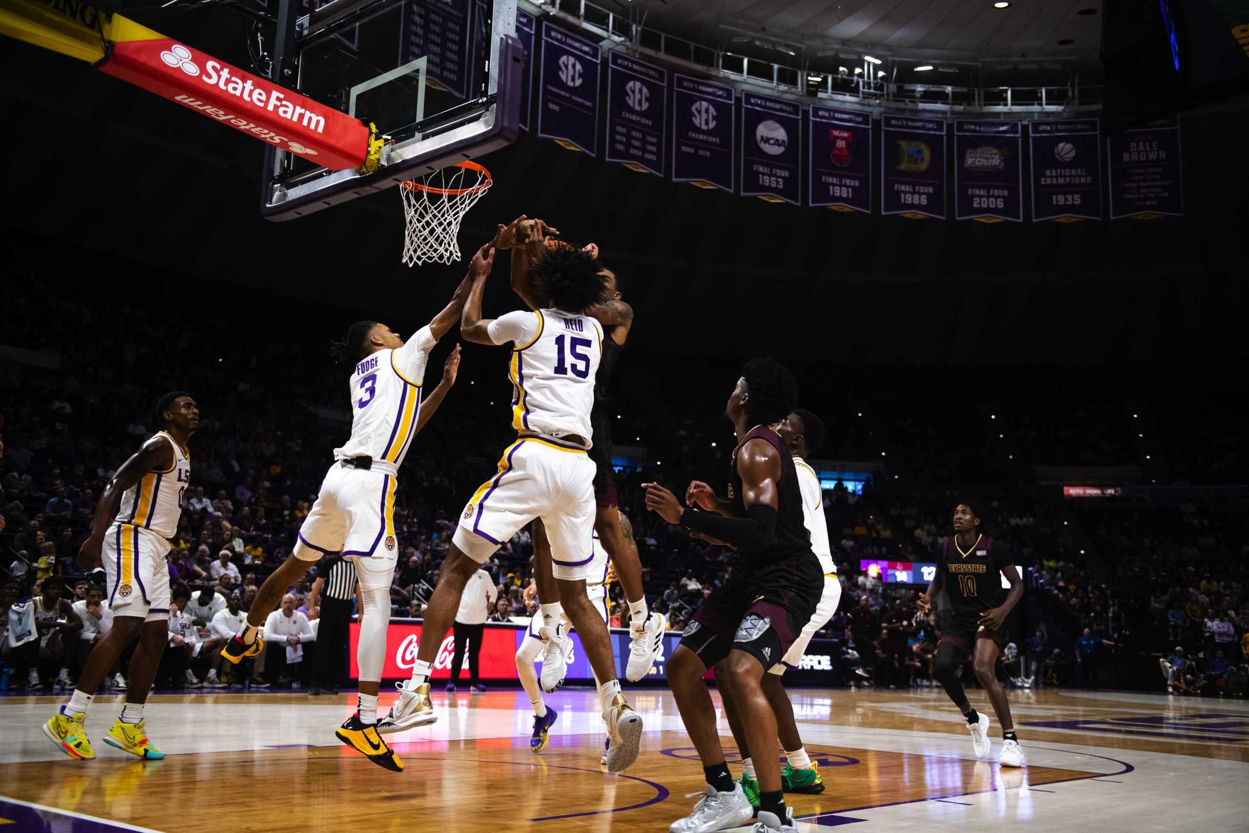 PHOTOS: LSU men's basketball defeats Texas State 84-59 in the Pete Maravich Assembly Center