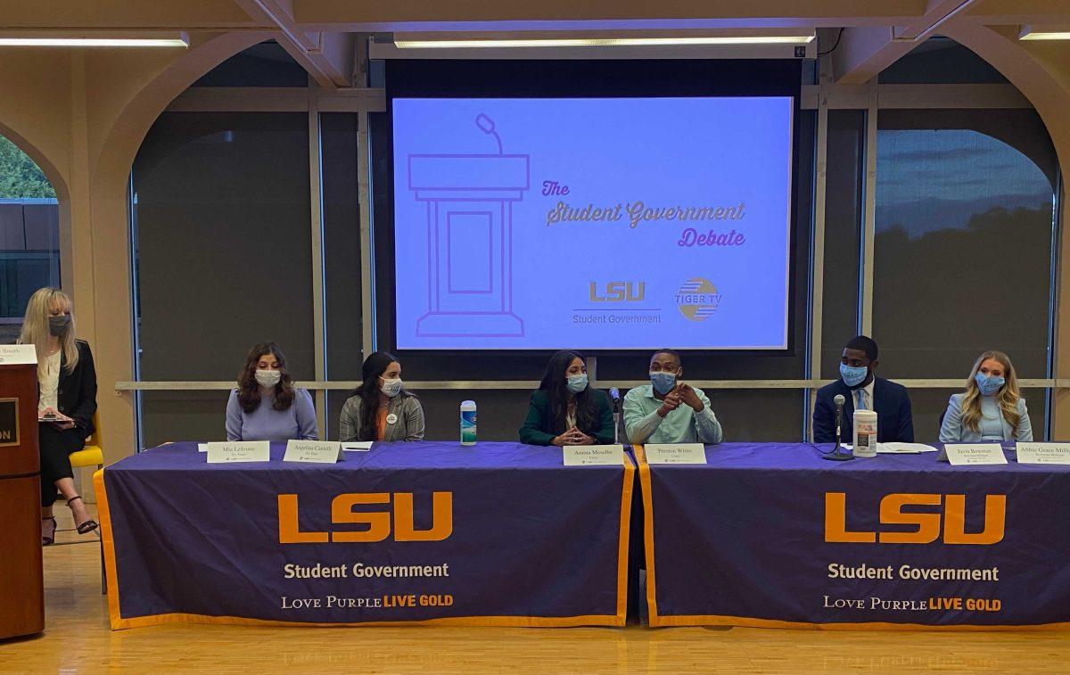 Three student government campaigns faced off in the 2021 SG debate on March 22, 2021.