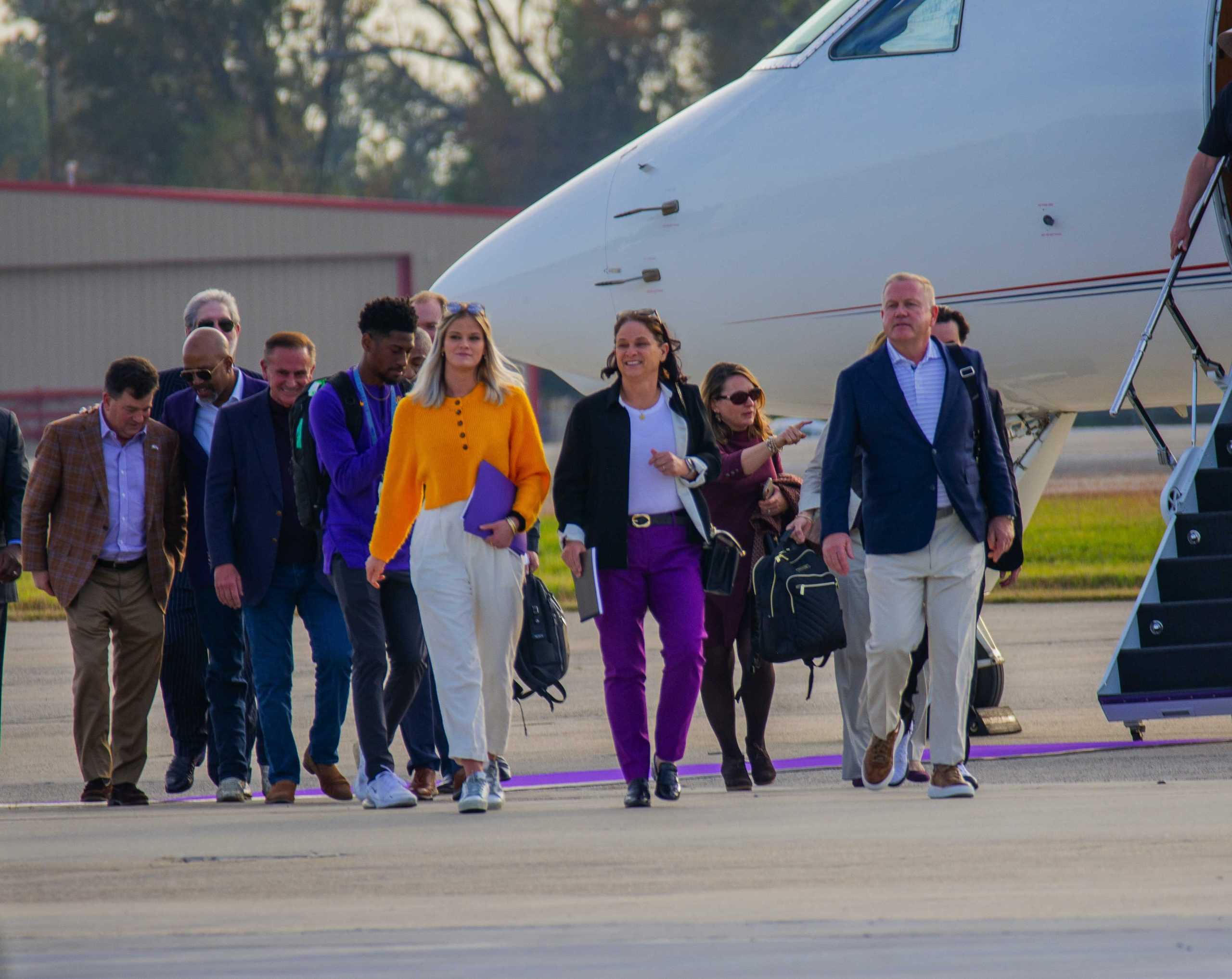 PHOTOS: Newly hired LSU football head coach Brian Kelly and family fly into Baton Rouge