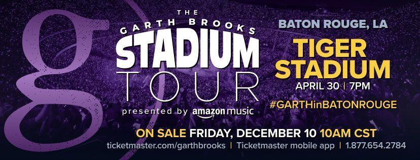 Callin' Baton Rouge: Country singer Garth Brooks to perform in Tiger Stadium April 2022