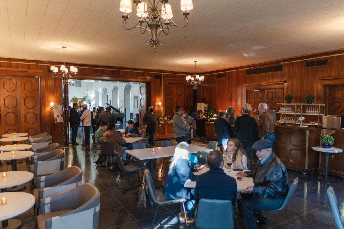 Guests gather and try the dishes available on Friday, Jan. 28, 2022, at The Lounge at the corner of Highland Road and Veterans Drive in Baton Rouge, La.