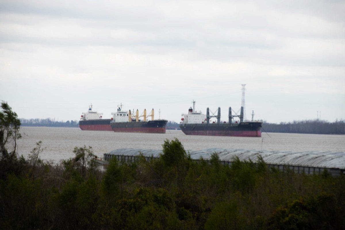 The Mississippi River flows Sunday, Jan. 16, 2021, at a viewpoint from on River Road in Baton Rouge, La.