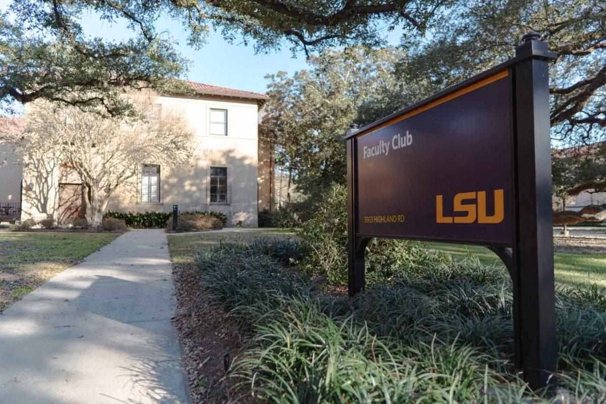 The Lounge sits within the Faculty Club building on Friday, Jan. 28, 2022, at the corner of Highland Road and Veterans Drive in Baton Rouge, La.