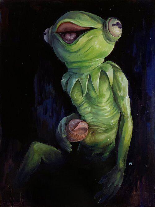 "Kermit Devouring Piggy" by Jake Mesinger