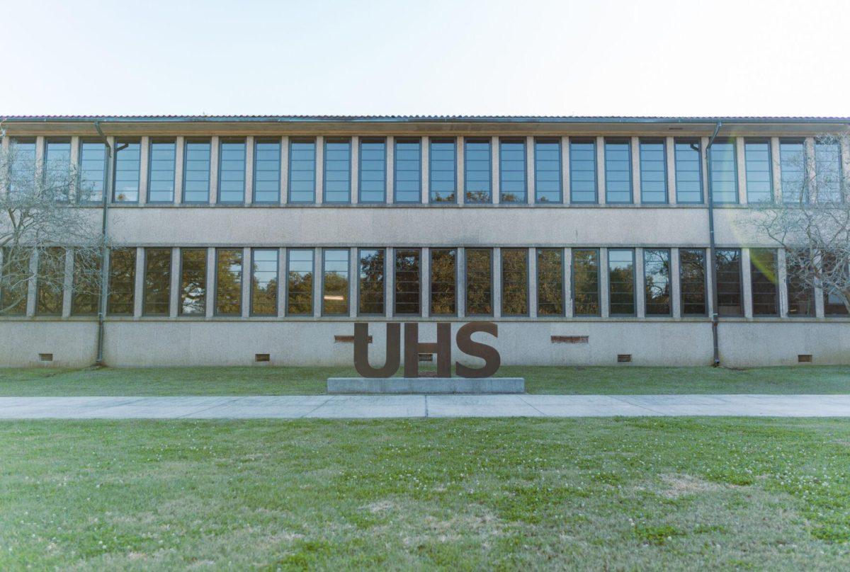 A UHS sign sits outside University Laboratory School classrooms on Sunday, Jan. 16, 2022, at 45 Dalrymple Drive on LSU&#8217;s campus in Baton Rouge, La.