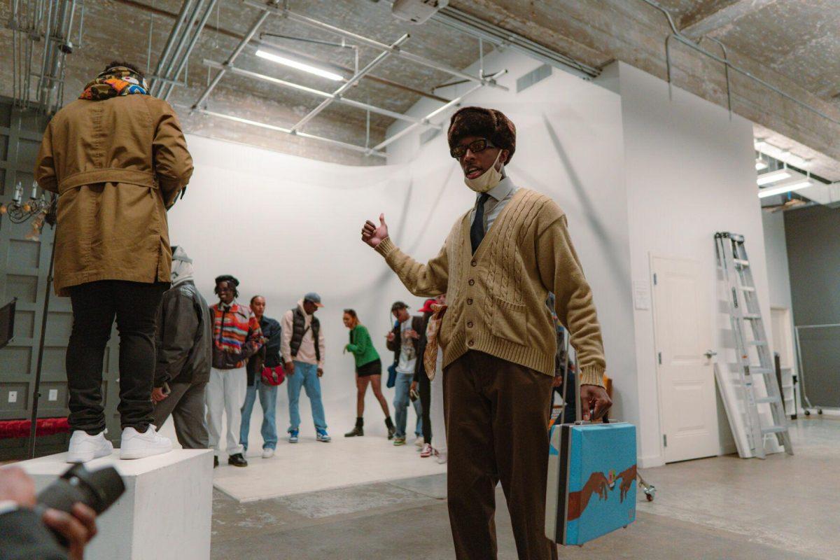 LSU sophomore construction management major and director of Project Innovate Studios Zahir Muhammad pauses for a candid photo on Friday, Jan. 21, 2022, at Achroma Studio at 1509 Government Street in Baton Rouge, La.