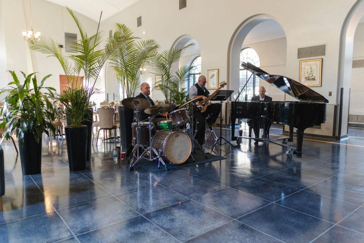 Musicians perform for the opening event on Friday, Jan. 28, 2022, at The Lounge at the corner of Highland Road and Veterans Drive in Baton Rouge, La.