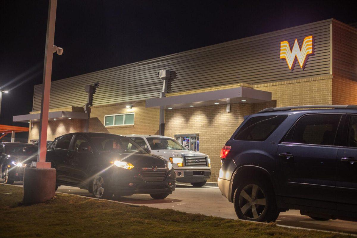 The Whataburger drive-through line is fully occupied with cars Tuesday, Jan. 18, 2022, at Whataburger on 5851 Creek Centre Dr. in Baton Rouge, La.