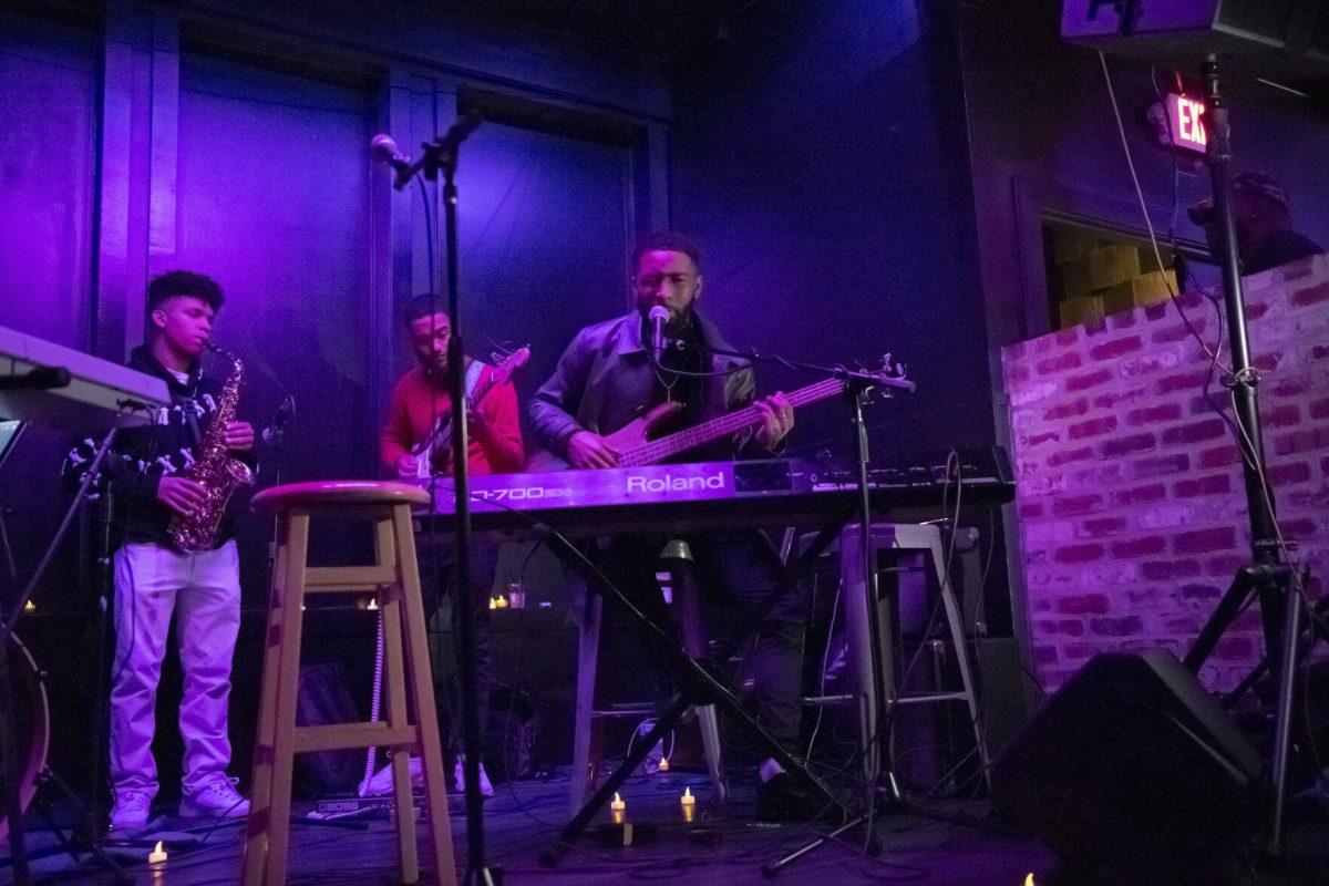 LSU senior Damien Henry performs to end the night Wednesday, Feb. 9, 2022, at Dior Bar &amp; Lounge on 4619 Bennington Ave. in Baton Rouge, La.