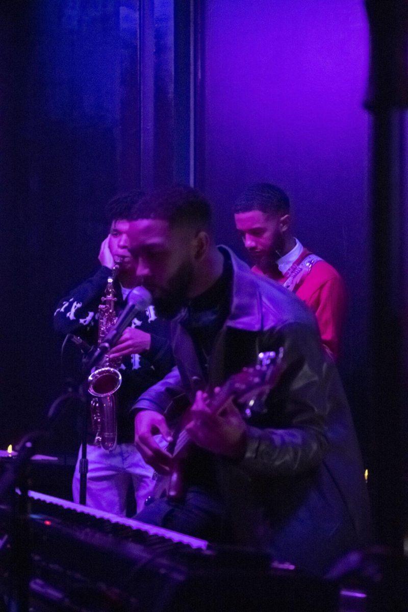 LSU senior Damien Henry performs to end the night Wednesday, Feb. 9, 2022, at Dior Bar &amp; Lounge on 4619 Bennington Ave. in Baton Rouge, La.