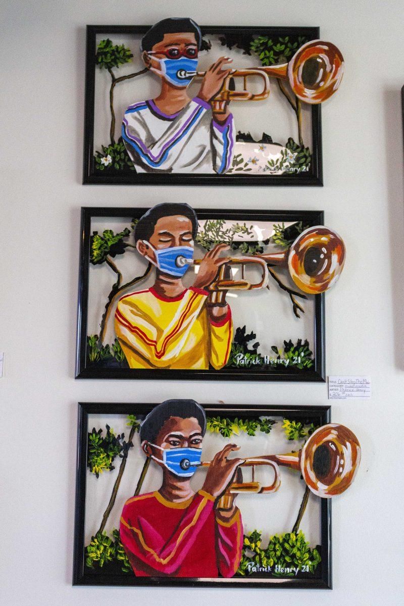 "Can't Stop the Music" by Patrick Henry is on display Saturday, Feb. 19, 2022, as a part of the Mardi Gras Mambo exhibit located on the 2nd floor of Mid-City Artisan on 516 Moore St., Baton Rouge, La.